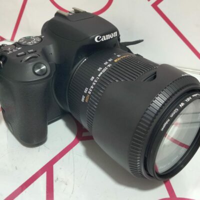 CAMARA REFLEX CANON 200D +OBJETIVO SIGMA DC 18-200 +FUNDA +CARGADOR