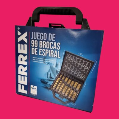 JUEGO DE 99 BROCAS DE ESPIRAL FERREX