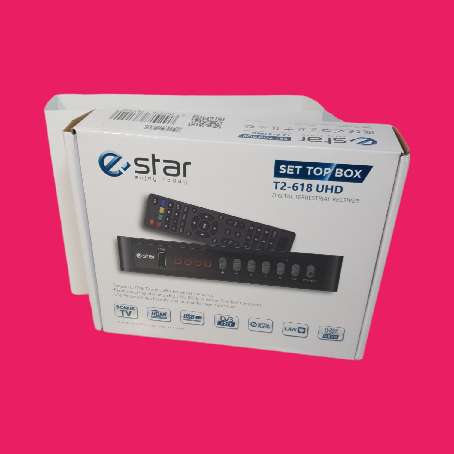 eSTAR T2 618 UHD Decodificador/Receptor Digital Terrestre DVB-T/T2 FullHD